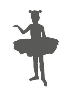 Silhouette de jeune danseuse en tutu